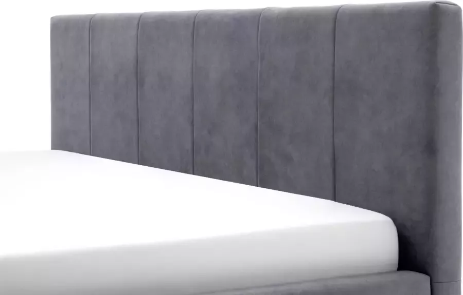 Meise EMOB Tweepersoonsbed Lizzie 180x200cm met opbergruimte antraciet Gestoffeerde tweepersoonsbedden Antraciet Polyester Gestoffeerde tweepersoonsbedden Tweepersoons Normaal bed Op voorraad - Foto 9