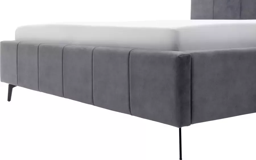 Meise EMOB Tweepersoonsbed Lizzie 180x200cm met opbergruimte antraciet Gestoffeerde tweepersoonsbedden Antraciet Polyester Gestoffeerde tweepersoonsbedden Tweepersoons Normaal bed Op voorraad - Foto 10