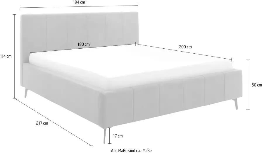 Meise EMOB Tweepersoonsbed Lizzie 180x200cm met opbergruimte antraciet Gestoffeerde tweepersoonsbedden Antraciet Polyester Gestoffeerde tweepersoonsbedden Tweepersoons Normaal bed Op voorraad - Foto 16