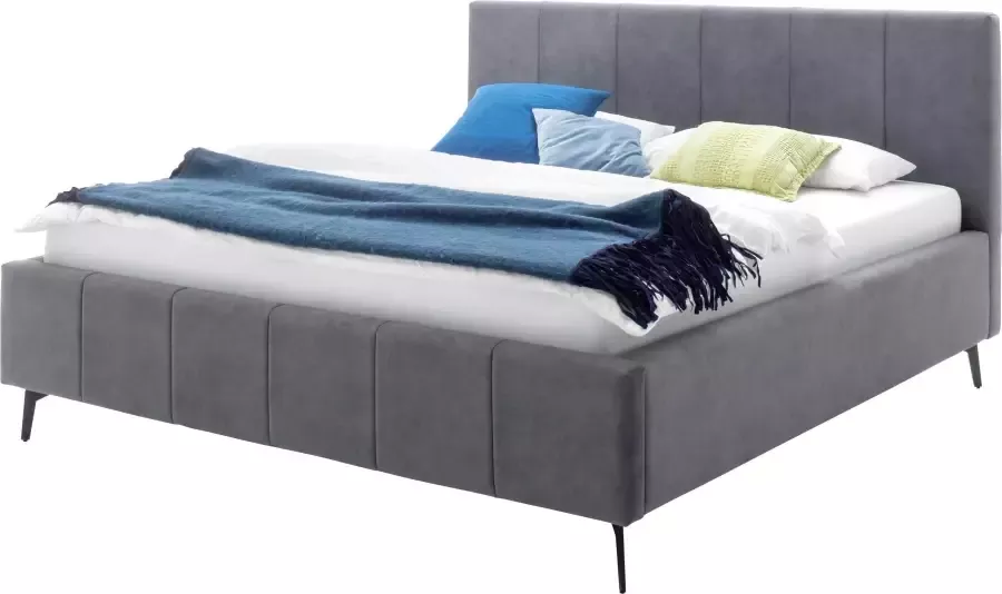 Meise EMOB Tweepersoonsbed Lizzie 180x200cm met opbergruimte antraciet Gestoffeerde tweepersoonsbedden Antraciet Polyester Gestoffeerde tweepersoonsbedden Tweepersoons Normaal bed Op voorraad - Foto 12