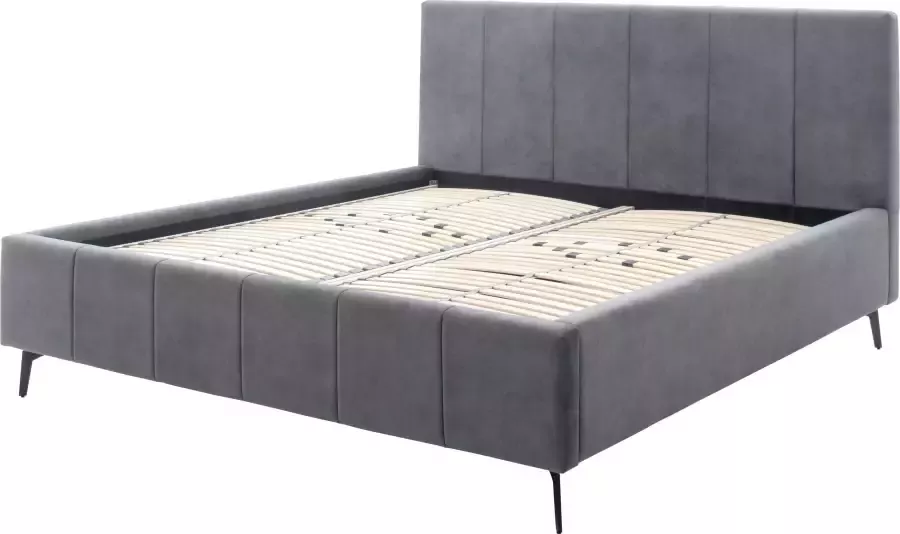 Meise EMOB Tweepersoonsbed Lizzie 180x200cm met opbergruimte antraciet Gestoffeerde tweepersoonsbedden Antraciet Polyester Gestoffeerde tweepersoonsbedden Tweepersoons Normaal bed Op voorraad - Foto 13
