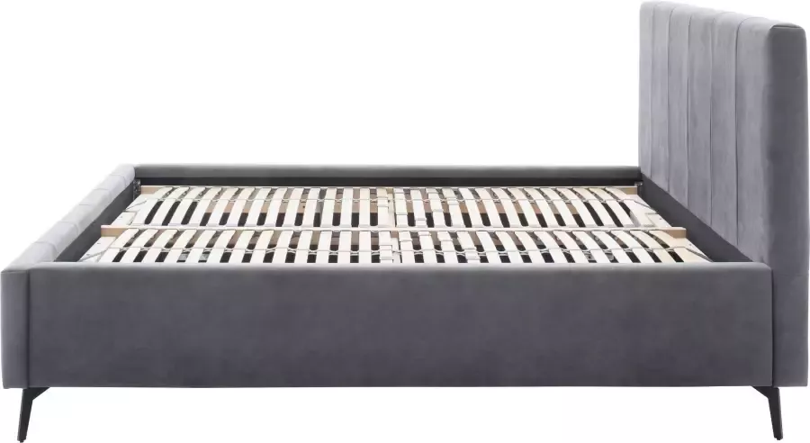 Meise EMOB Tweepersoonsbed Lizzie 180x200cm met opbergruimte antraciet Gestoffeerde tweepersoonsbedden Antraciet Polyester Gestoffeerde tweepersoonsbedden Tweepersoons Normaal bed Op voorraad - Foto 18