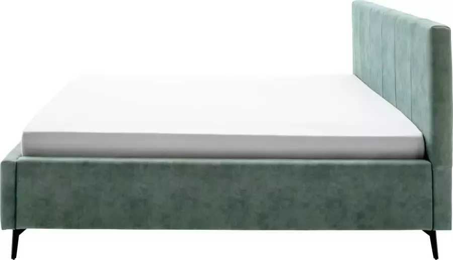 Meise Mobel Meise Möbel Lizzano gestoffeerd bed metalen basis hoofdbord verticale laden - Foto 14