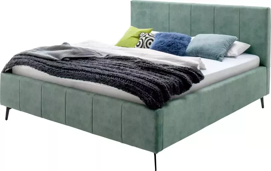 Meise Mobel Meise Möbel Lizzano gestoffeerd bed metalen basis hoofdbord verticale laden - Foto 9