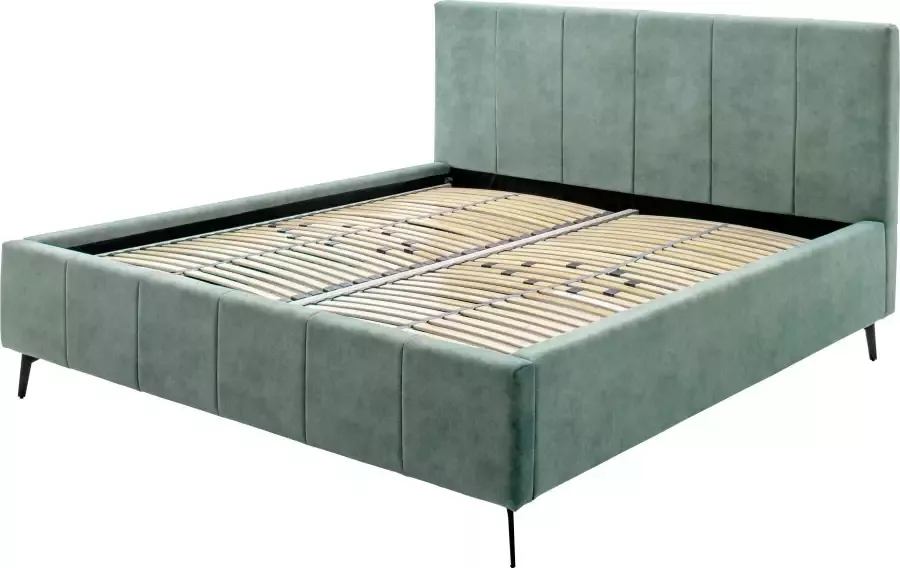 Meise Mobel Meise Möbel Lizzano gestoffeerd bed metalen basis hoofdbord verticale laden - Foto 10