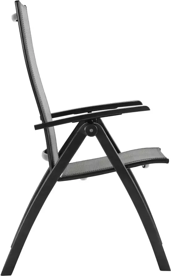 MERXX Tuinstoel VICENZA set van 2 aluminium textiel grijs (set 2 stuks) - Foto 4