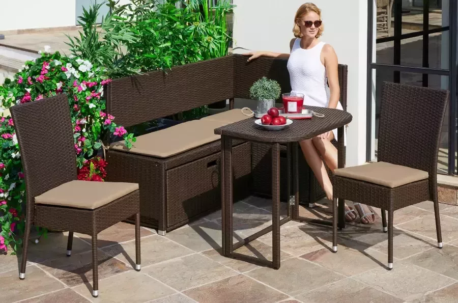 MERXX Tuintafel Rattan 50x90 cm - Foto 5