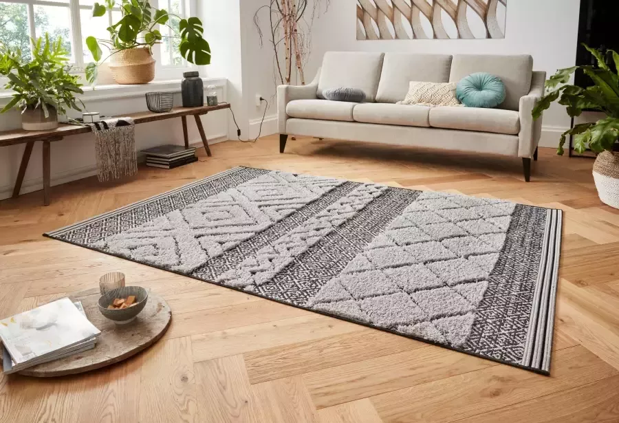 Mint rugs Vloerkleed 3D effect Todra zwart crème 120x170 cm - Foto 4