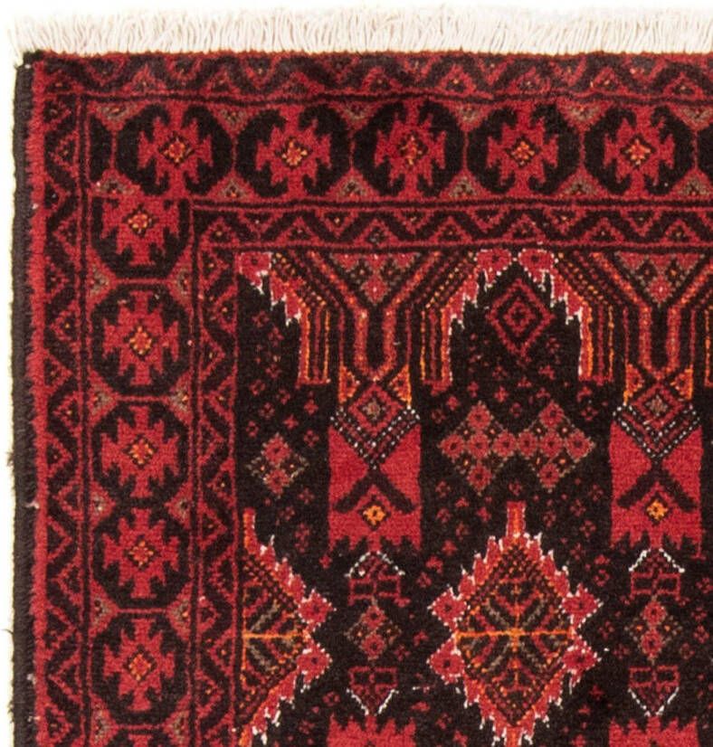 Morgenland Hoogpolige loper Belutsch geheel gedessineerd rosso 184 x 100 cm - Foto 4