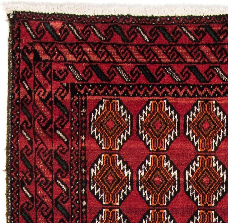 Morgenland Hoogpolige loper Belutsch geheel gedessineerd rosso 186 x 104 cm - Foto 4