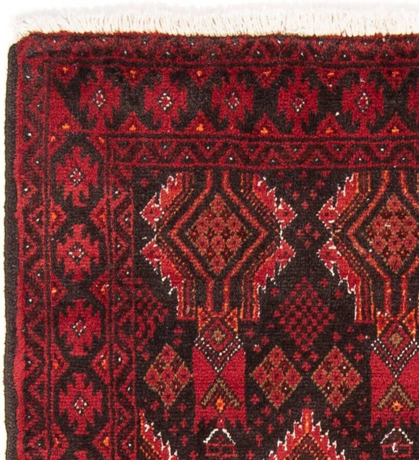 Morgenland Hoogpolige loper Belutsch geheel gedessineerd rosso 195 x 102 cm - Foto 3