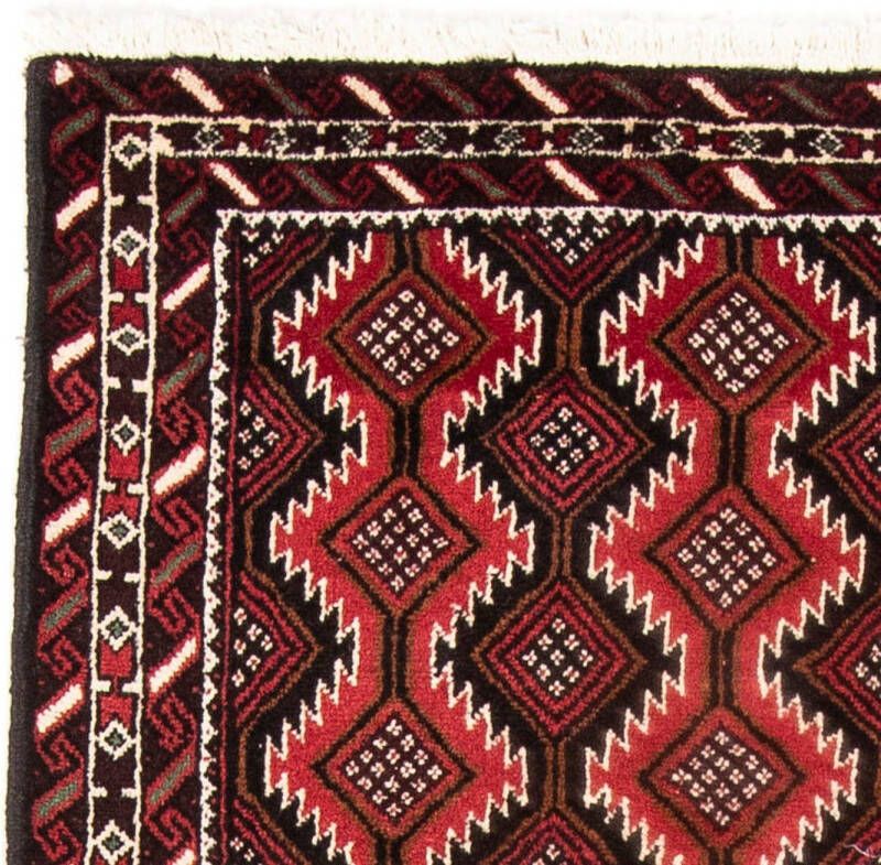 Morgenland Hoogpolige loper Belutsch geheel gedessineerd rosso 199 x 107 cm - Foto 4