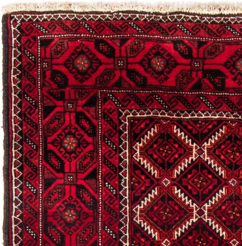 Morgenland Hoogpolige loper Belutsch geheel gedessineerd rosso scuro 248 x 117 cm - Foto 4