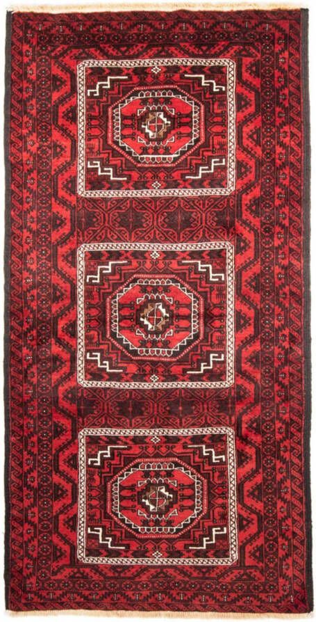 Morgenland Hoogpolige loper Belutsch medaillon rosso 222 x 112 cm - Foto 5
