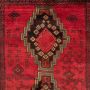 Morgenland Hoogpolige loper Belutsch medaillon rosso scuro 186 x 100 cm - Thumbnail 4