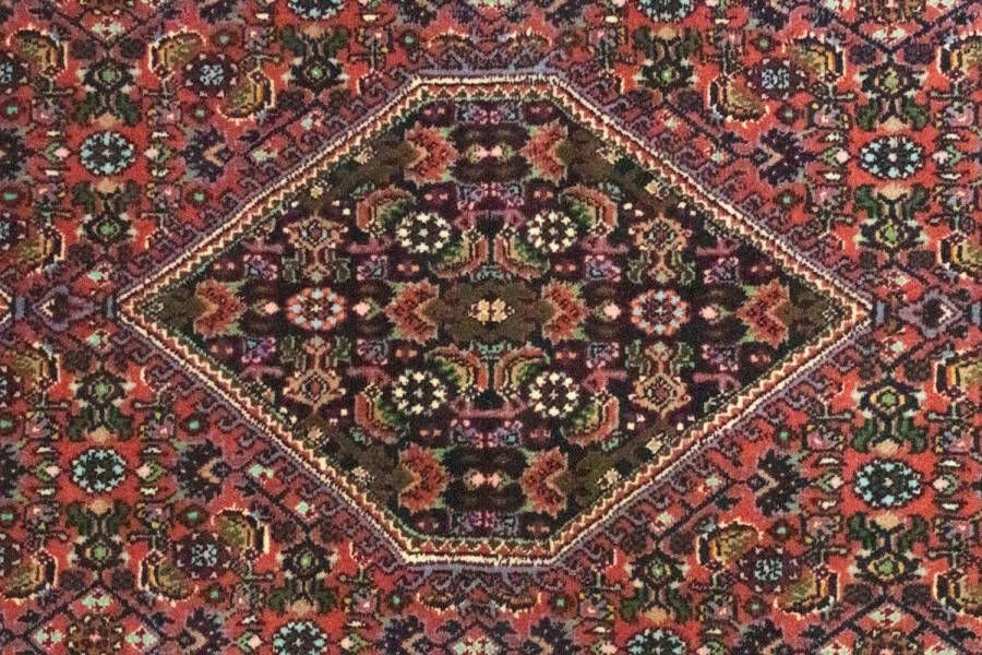 Morgenland Hoogpolige loper Bidjar geometrisch rosso 165 x 62 cm - Foto 2
