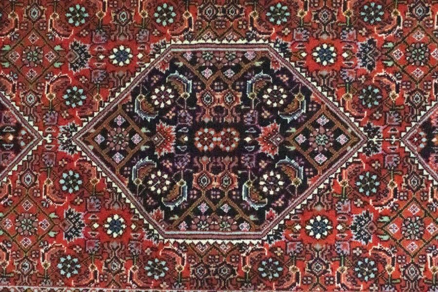 Morgenland Hoogpolige loper Bidjar geometrisch rosso 172 x 62 cm - Foto 3