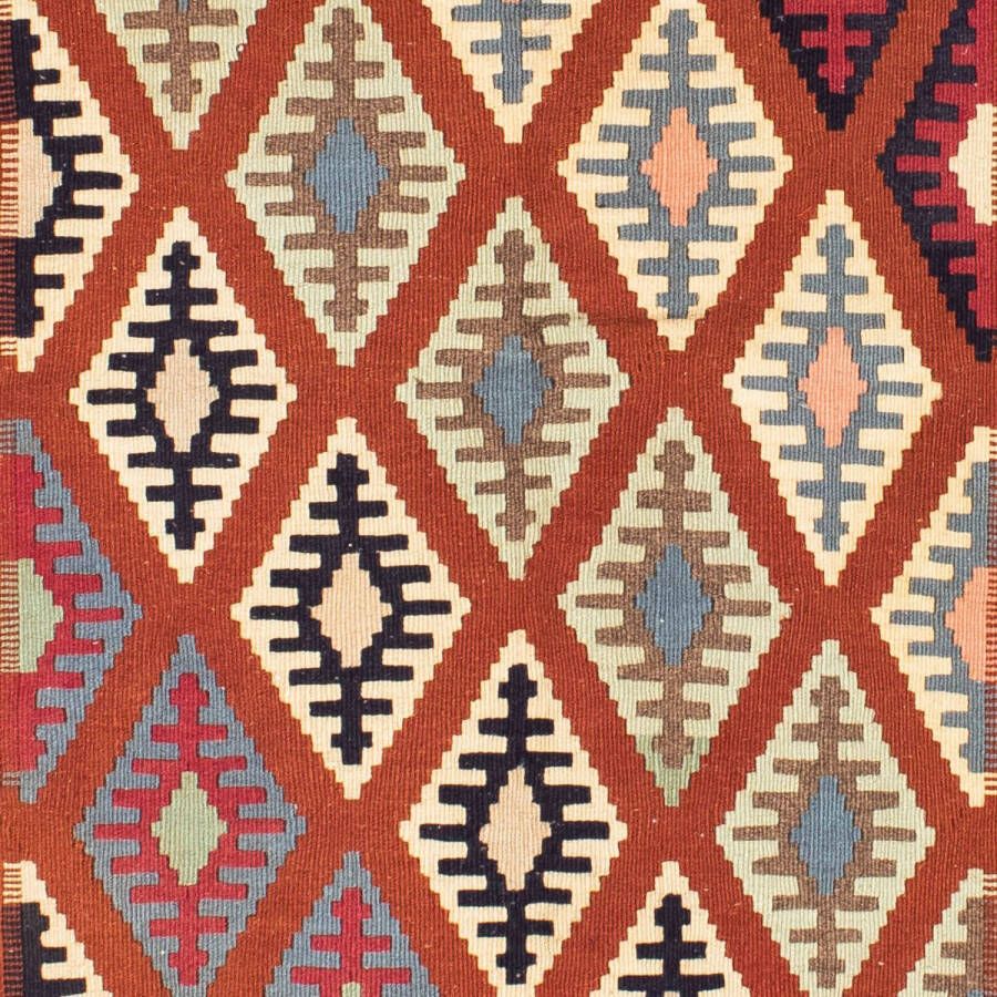 Morgenland Hoogpolige loper Bidjar geometrisch rosso scuro 216 x 85 cm - Foto 2