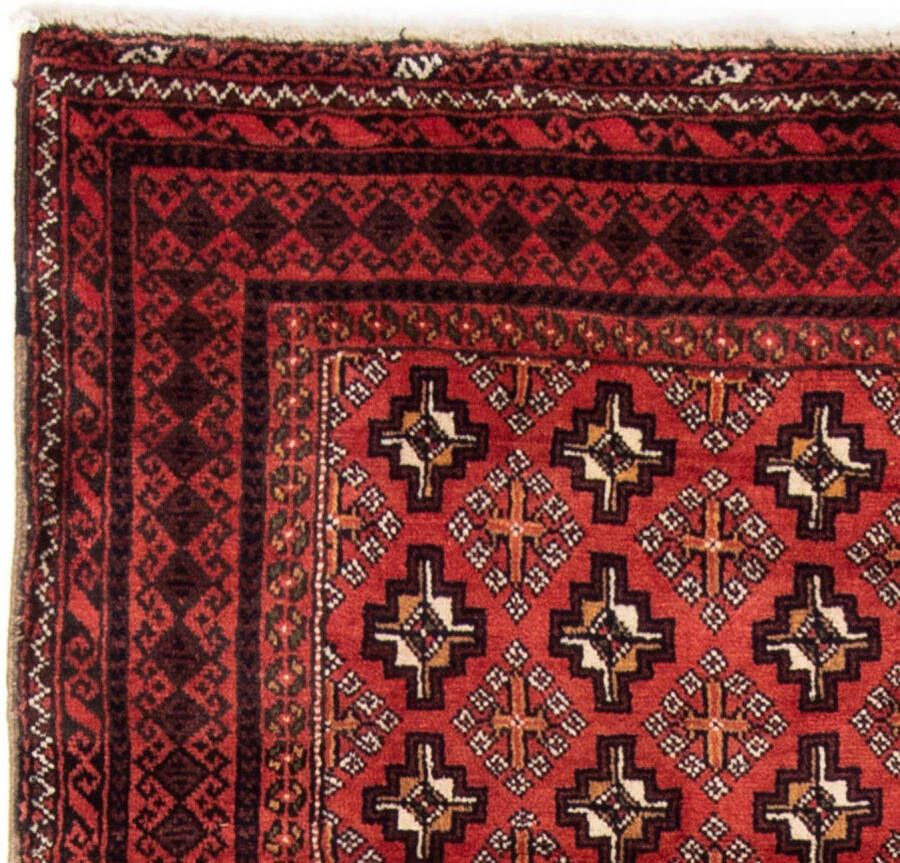 Morgenland Hoogpolige loper Shiraz geheel gedessineerd rosso 210 x 107 cm - Foto 3