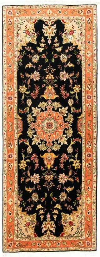 Morgenland Hoogpolige loper Tabriz 50 Raj medaillon nero 215 x 83 cm - Foto 5