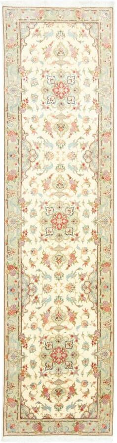 Morgenland Hoogpolige loper Tabriz 50 Raj sterk gedessineerd beige 338 x 89 cm - Foto 5