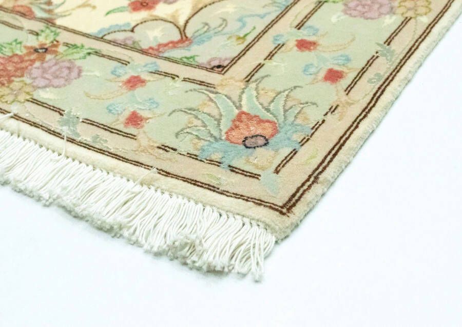 Morgenland Hoogpolige loper Tabriz 50 Raj sterk gedessineerd beige 338 x 89 cm - Foto 2