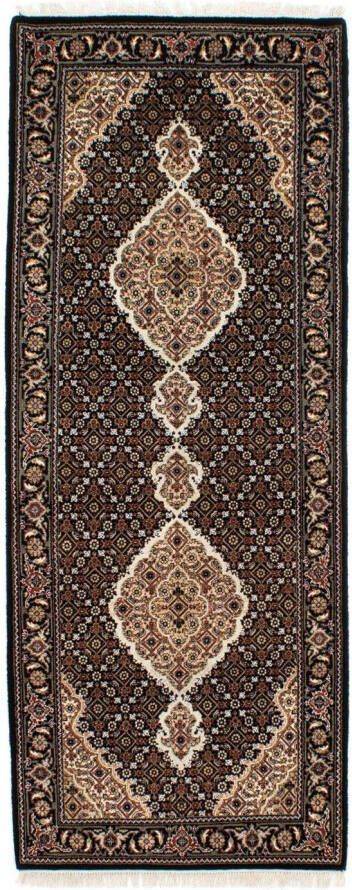 Morgenland Hoogpolige loper Tabriz medaillon Blu scuro 201 x 84 cm - Foto 6