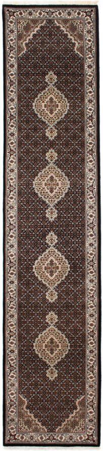 Morgenland Hoogpolige loper Tabriz medaillon Blu scuro 396 x 82 cm - Foto 6