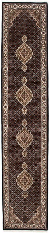 Morgenland Hoogpolige loper Tabriz medaillon Blu scuro 401 x 82 cm - Foto 6