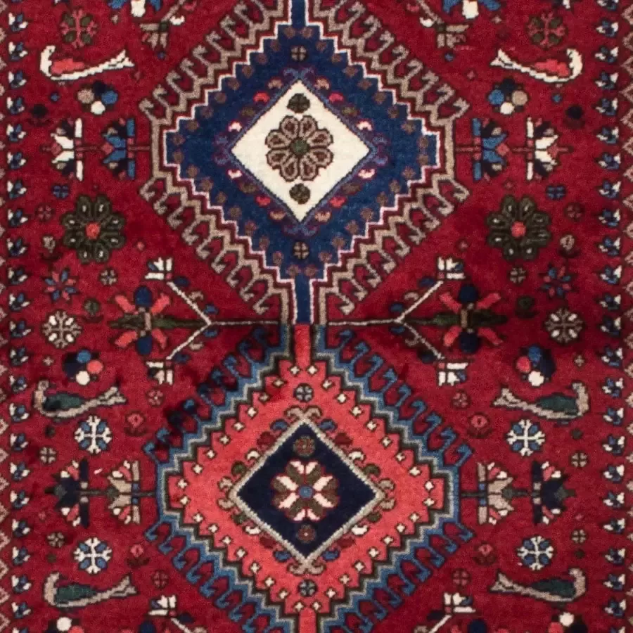 morgenland Hoogpolige loper Yalameh medaillon rosso 195 x 79 cm Handgeknoopt
