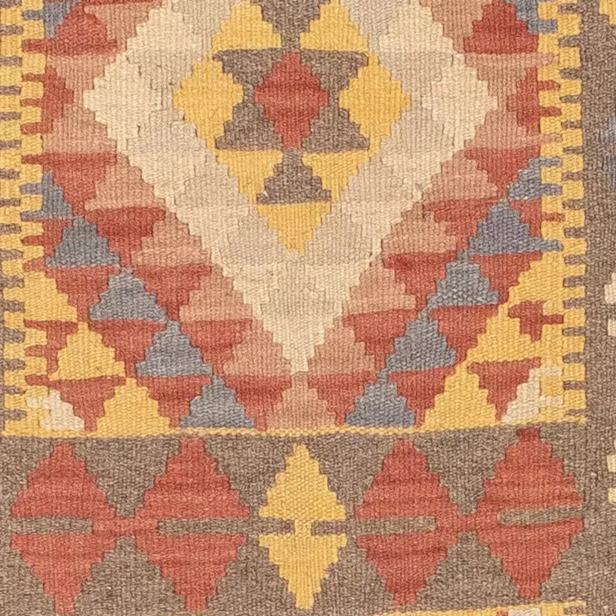 morgenland Loper Kelim Maimene geheel gedessineerd 196 x 63 cm Omkeerbaar tapijt