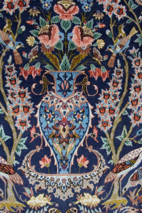 Morgenland Vloerkleed Isfahan vloerkleed met de hand geknoopt blauw - Foto 5