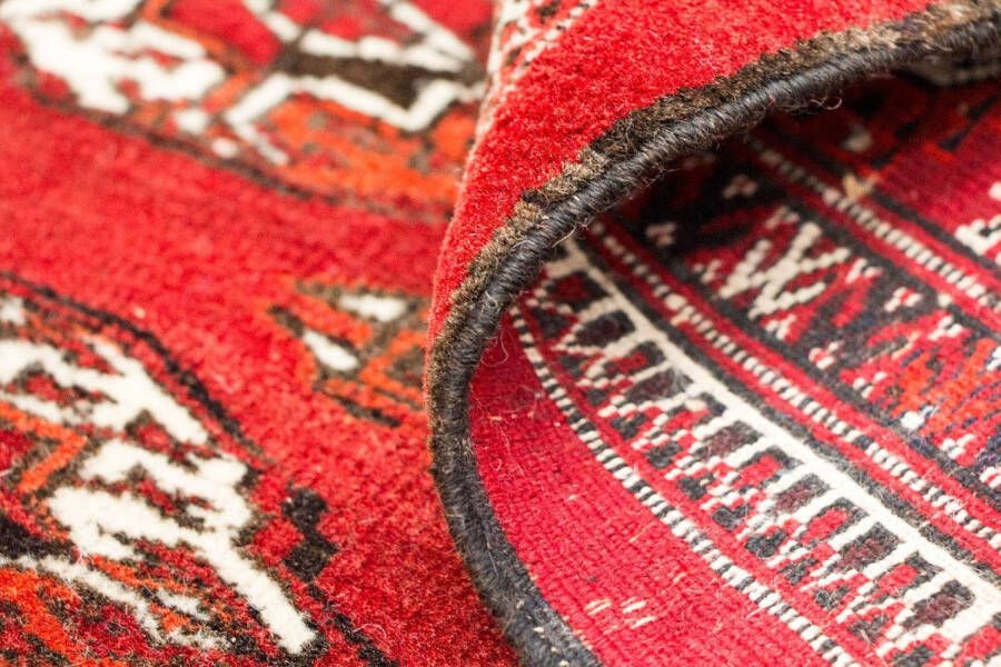 Morgenland Wollen kleed Buchara vloerkleed met de hand geknoopt rood - Foto 6