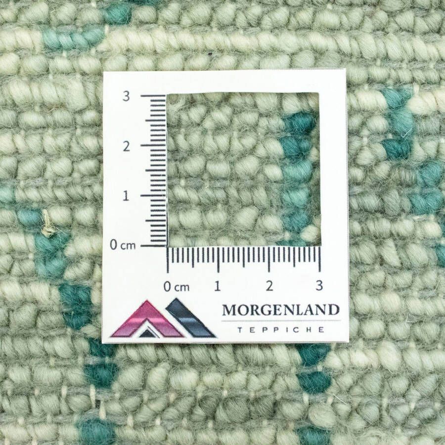 Morgenland Wollen kleed Design-vloerkleed met de hand geknoopt groen - Foto 1
