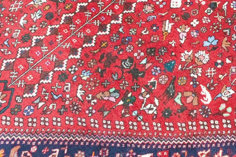 Morgenland Wollen kleed Hamadan vloerkleed met de hand geknoopt rood - Foto 3
