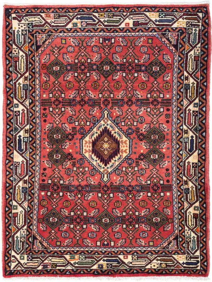Morgenland Wollen kleed Hosseinabad medaillon rosso 125 x 80 cm - Foto 6