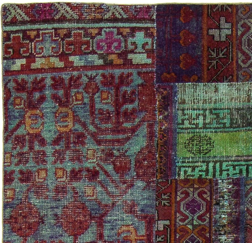 Morgenland Wollen kleed Kazak patchwork 355 x 76 cm - Foto 4