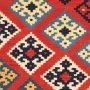 Morgenland Wollen kleed Kelim Fars geheel gedessineerd rosso 105 x 105 cm Oriëntaalse look - Thumbnail 4