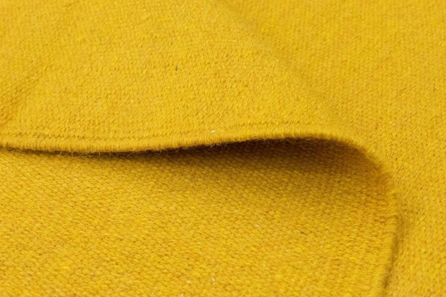 Morgenland Wollen kleed Kelim vloerkleed met de hand geweven geel - Foto 3