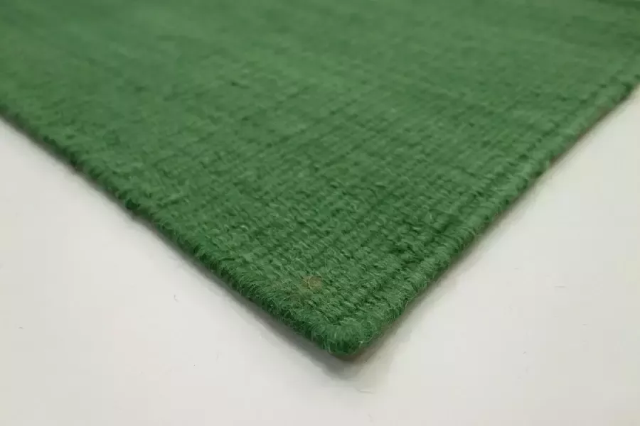 Morgenland Wollen kleed Kelim vloerkleed met de hand geweven groen - Foto 2