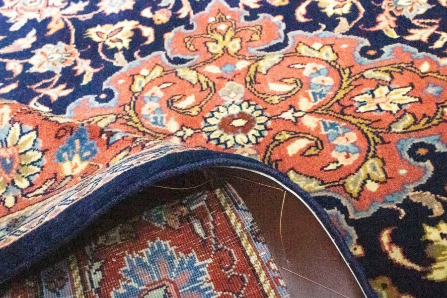 Morgenland Wollen kleed Keshan vloerkleed met de hand geknoopt donkerblauw - Foto 6