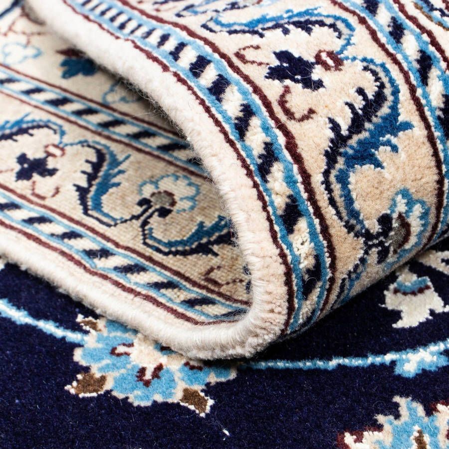Morgenland Wollen kleed Nain bloemmotief Blu scuro 295 x 199 cm - Foto 2