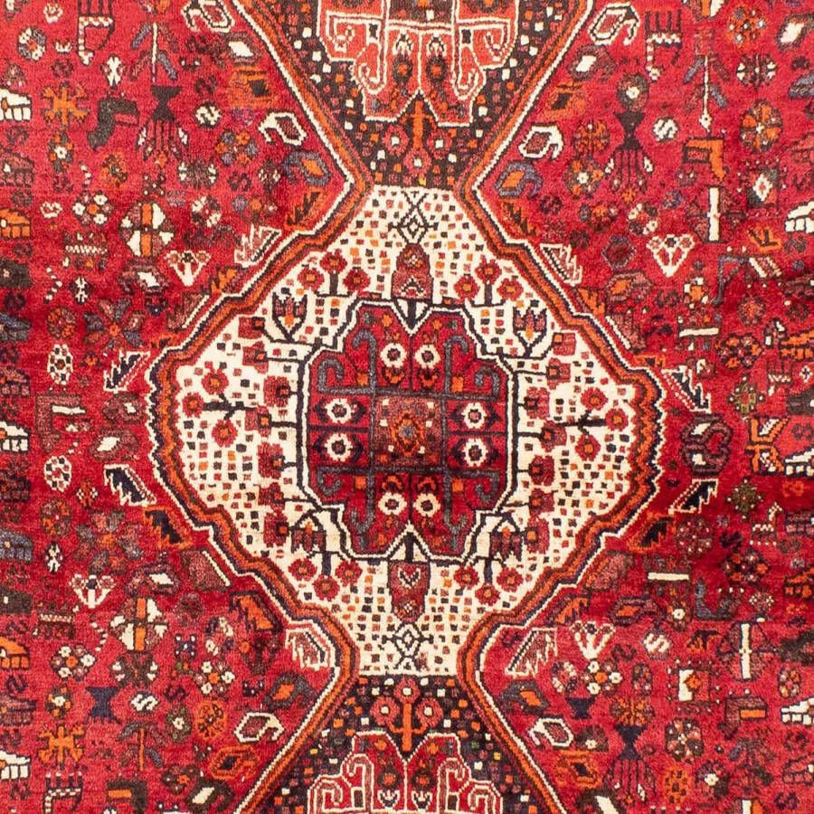 Morgenland Wollen kleed Shiraz medaillon rosso 260 x 180 cm