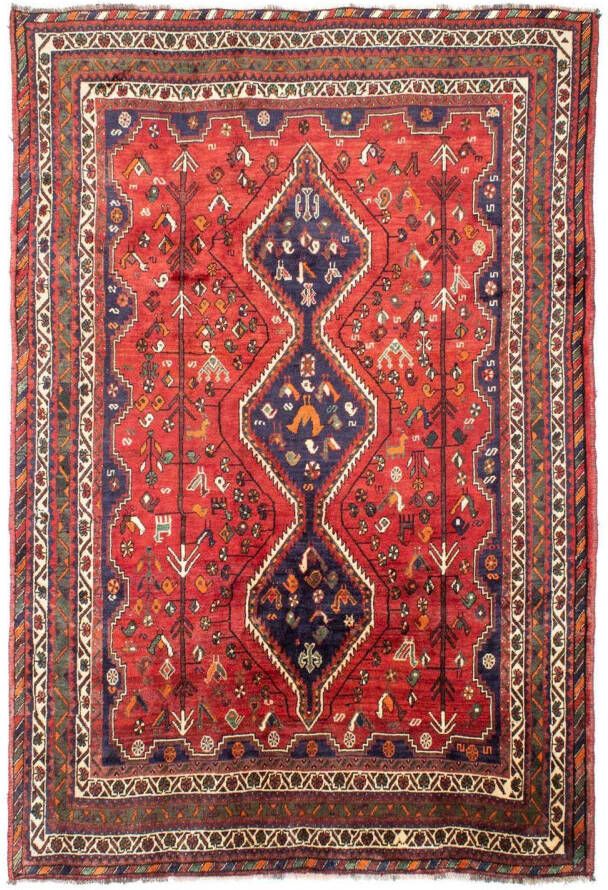 Morgenland Wollen kleed Shiraz medaillon rosso 290 x 208 cm - Foto 6