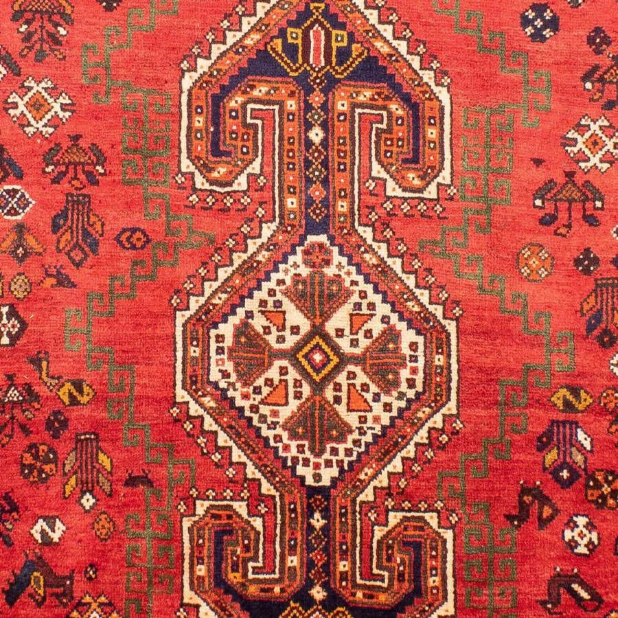 Morgenland Wollen kleed Shiraz medaillon rosso 305 x 205 cm