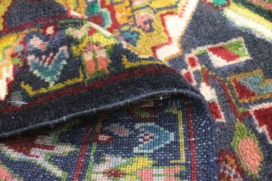 Morgenland Wollen kleed Turkaman vloerkleed met de hand geknoopt blauw - Foto 5