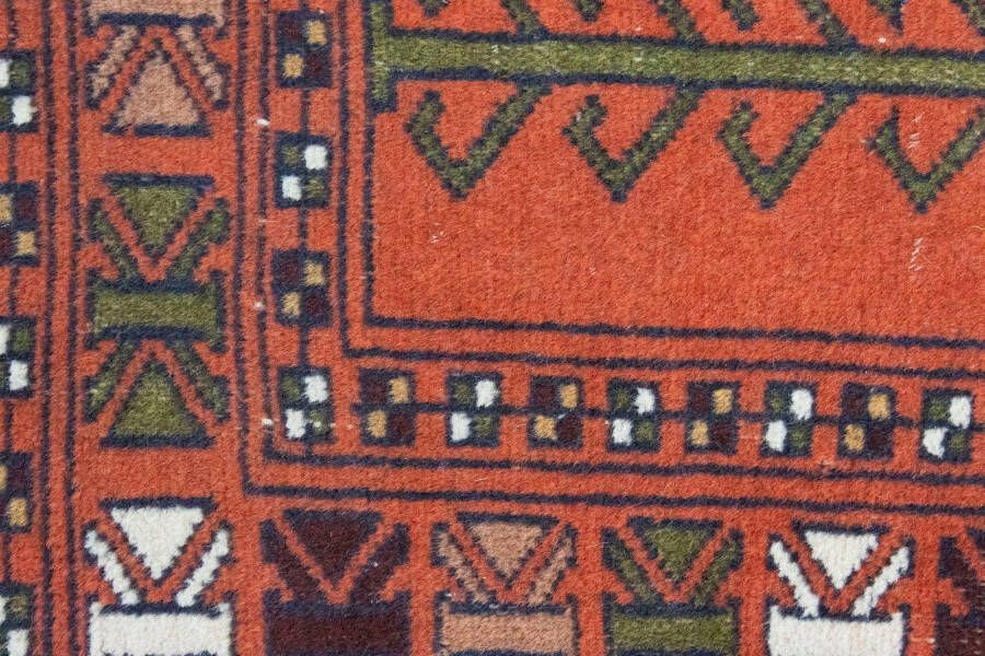 Morgenland Wollen kleed Turkaman vloerkleed met de hand geknoopt oranje - Foto 6
