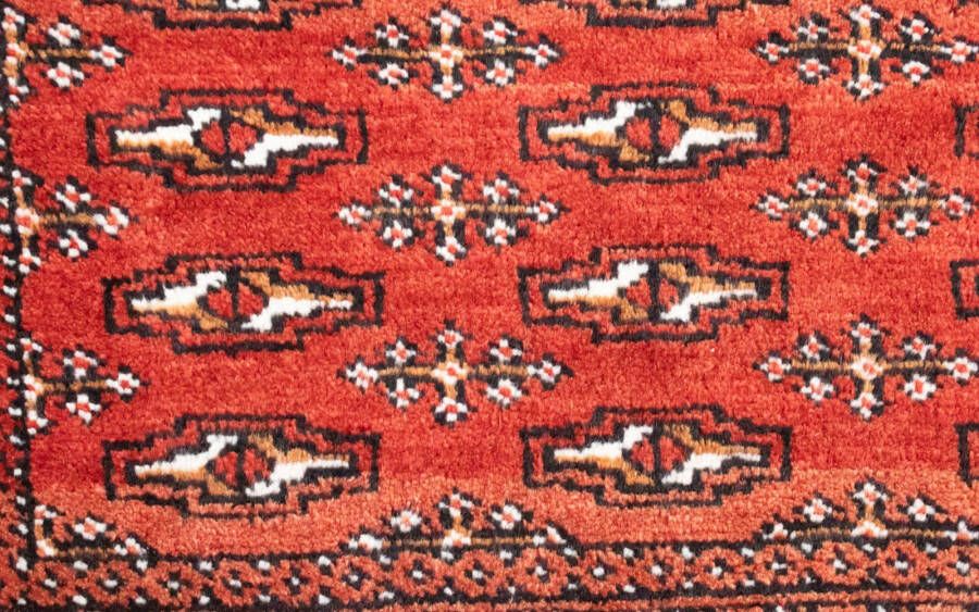 Morgenland Wollen kleed Turkaman vloerkleed met de hand geknoopt rood - Foto 3