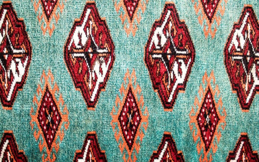 Morgenland Wollen kleed Turkaman vloerkleed met de hand geknoopt turquoise - Foto 7