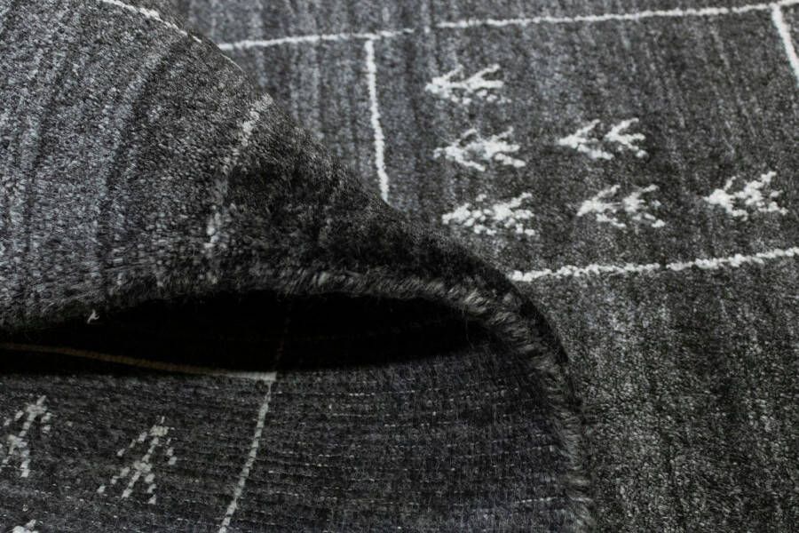 Morgenland Wollen kleed Vintage vloerkleed met de hand geknoopt zwart - Foto 2